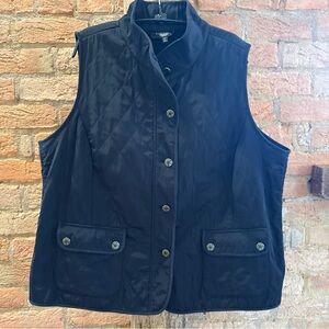 Talbots Black‎ Quilted Vest